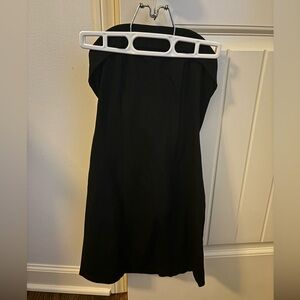 Black strapless dress